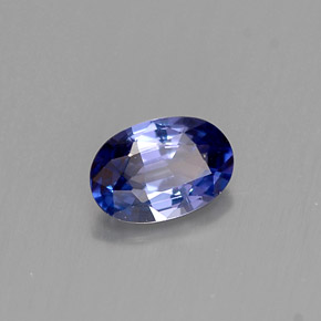 Saphir violet naturelle coupe ovale, 0,52 ct, VVS