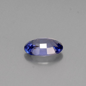 Saphir violet naturelle coupe ovale, 0,52 ct, VVS