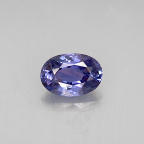 Saphir bleue naturelle coupe ovale, 0,57 ct, VS