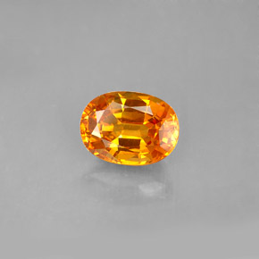 Saphir orange naturelle coupe ovale, 1,81 ct, VVS