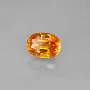 Saphir orange naturelle coupe ovale, 1,81 ct, VVS