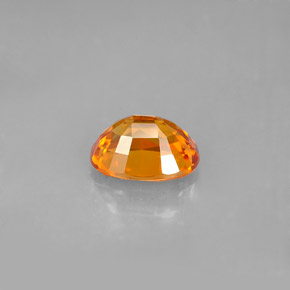 Saphir orange naturelle coupe ovale, 1,81 ct, VVS