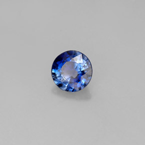 Saphir bleue naturelle coupe roude, 0,55 ct, VS