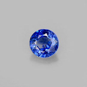 Saphir bleue naturelle coupe roude, 0,60 ct, VS-SI