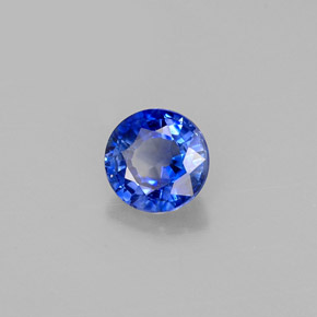 Saphir bleue naturelle coupe roude, 0,60 ct, VS-SI