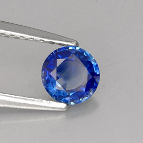 Saphir bleue naturelle coupe roude, 0,60 ct, VS
