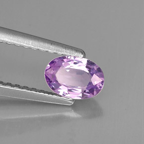 Saphir violet naturelle coupe ovale, 0,61 ct, VVS-VS