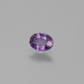 Saphir violet naturelle coupe ovale, 0,42 ct, VVS-VS
