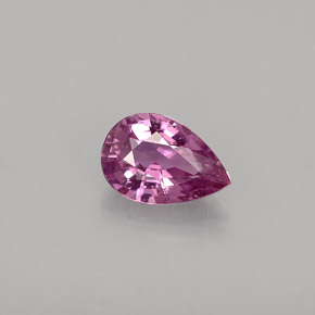 Saphir violet naturelle en forme de poire, 0,52 ct, VVS