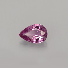 Saphir violet naturelle en forme de poire, 0,52 ct, VVS