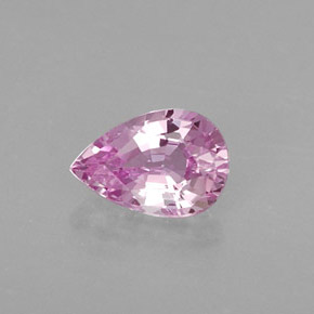 Saphir rose naturelle en forme de poire, 0,54 ct, VVS-VS