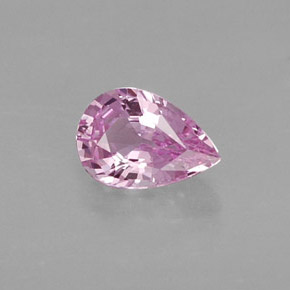 Saphir rose naturelle en forme de poire, 0,54 ct, VVS-VS