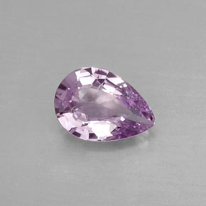 Saphir violet naturelle en forme de poire, 0,39 ct, VVS