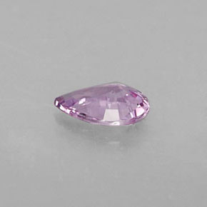 Saphir violet naturelle en forme de poire, 0,39 ct, VVS