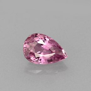 Saphir rose naturelle en forme de poire, 0,60 ct, VVS-VS