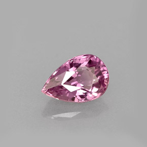 Saphir rose naturelle en forme de poire, 0,60 ct, VVS-VS