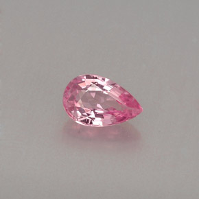 Saphir rose naturelle en forme de poire, 0,53 ct, VVS