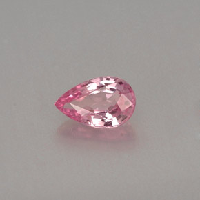 Saphir rose naturelle en forme de poire, 0,53 ct, VVS