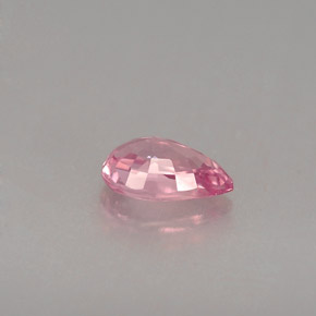 Saphir rose naturelle en forme de poire, 0,53 ct, VVS