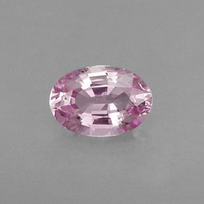Saphir rose naturelle coupe ovale, 0,59 ct, VVS