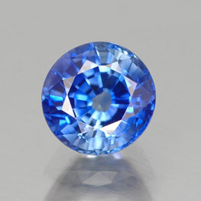 Saphir bleue naturelle coupe roude, 1,22 ct, VVS-VS