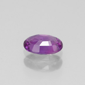 Saphir violet naturelle coupe ovale, 0,56 ct, VVS