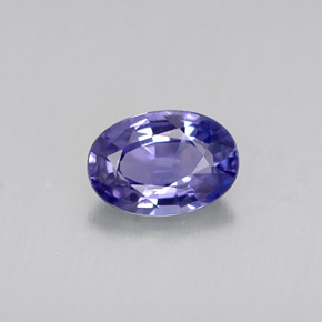 Saphir violet naturelle coupe ovale, 0,53 ct, VS