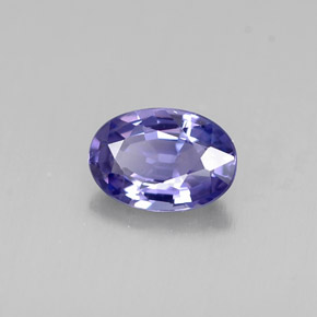 Saphir violet naturelle coupe ovale, 0,53 ct, VS