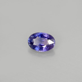 Saphir violet naturelle coupe ovale, 0,59 ct, VS
