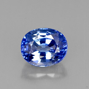 Saphir bleue naturelle coupe ovale, 1,16 ct, VVS