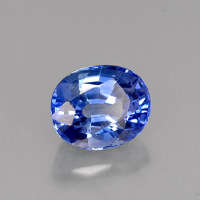 Saphir bleue naturelle coupe ovale, 1,16 ct, VVS