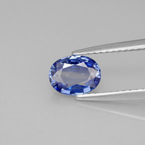 Saphir bleue naturelle coupe ovale, 1,00 ct, VVS
