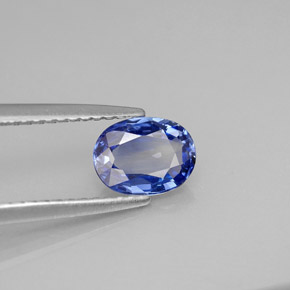Saphir bleue naturelle coupe ovale, 1,00 ct, VVS