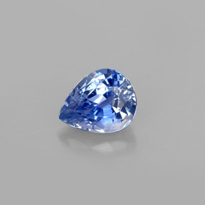 Saphir bleue naturelle en forme de poire, 0,93 ct, VVS-VS