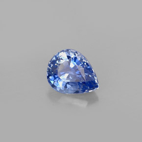 Saphir bleue naturelle en forme de poire, 0,93 ct, VVS-VS