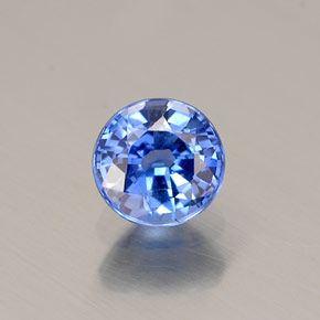 Saphir bleue naturelle coupe roude, 0,54 ct, VS