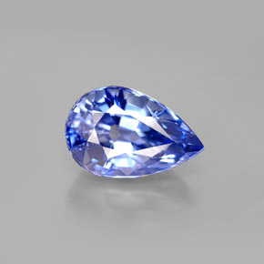 Saphir bleue naturelle en forme de poire, 3,60 ct, VVS-VS