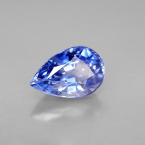 Saphir bleue naturelle en forme de poire, 3,60 ct, VVS-VS