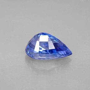 Saphir bleue naturelle en forme de poire, 3,60 ct, VVS-VS