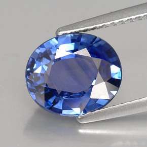 Saphir bleue naturelle coupe ovale, 2,79 ct, IF