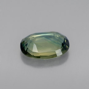 Saphir vert naturelle coupe ovale, 1,69 ct, VVS