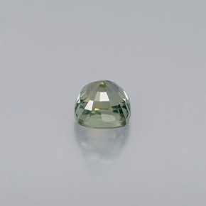 Saphir vert naturelle coupe coussin, 0,64 ct, VVS
