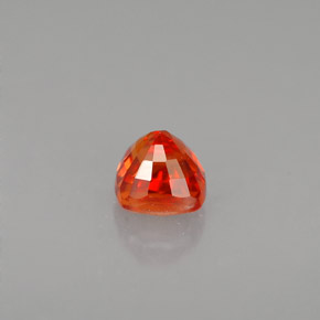 Saphir orange naturelle coupe coussin, 0,67 ct, VS