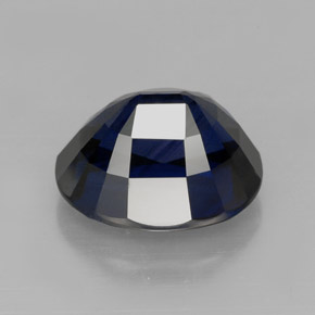 Saphir bleue naturelle coupe ovale, 5,09 ct, IF