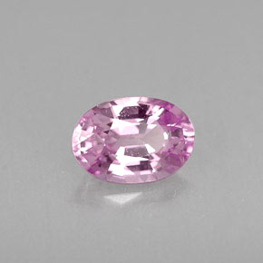 Saphir rose naturelle coupe ovale, 0,60 ct, VVS-VS