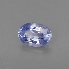 Saphir bleue naturelle coupe ovale, 0,59 ct, VS