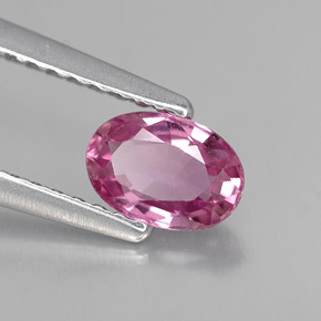 Saphir rose naturelle coupe ovale, 0,68 ct, VVS-VS