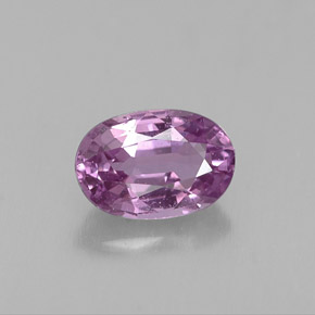 Saphir violet naturelle coupe ovale, 0,63 ct, VS