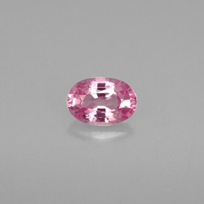 Saphir rose naturelle coupe ovale, 0,60 ct, VVS
