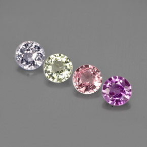 Achetez naturel ct multicolore saphir gems, coupe roude, en provenance tanzanie chez gemselect. en stock, livraison internationale!